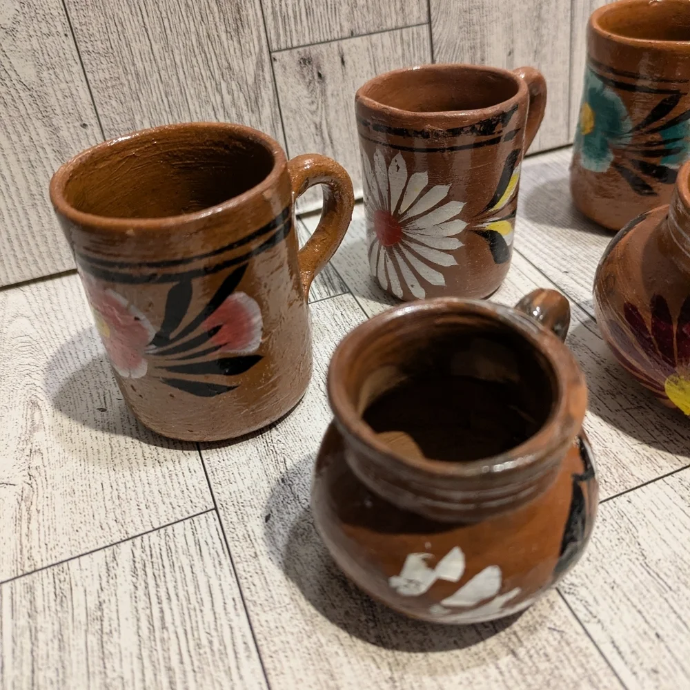 Handcrafted Brown Ceramic Mug Set